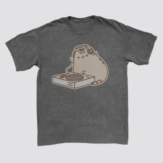 Men's Pusheen Short Sleeve Graphic T-Shirt - Charcoal Gray image {3}