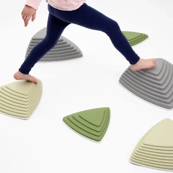 JumpOff Jo RockSteady Balance Stepping Stones for Kids, Promotes Balance & Coordination, Set of 6 Balance Blocks, Tall Set image {8}