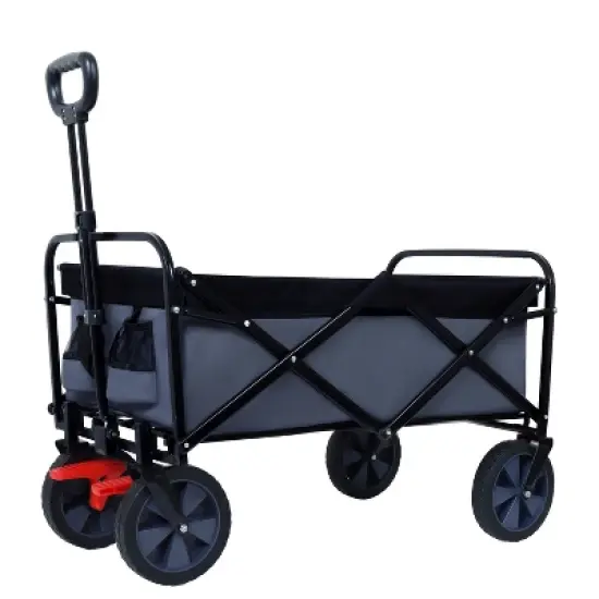 150L Collapsible Wagon Cart Foldable, Utility Garden Wagon with 360lbs Weight Capacity, Heavy Duty Portable Sport Wagon image {7}