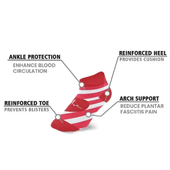Copper Zone Medical Prints Nurse Inspired Ankle-Length Compression Socks - 6 Pair Pack image {2}
