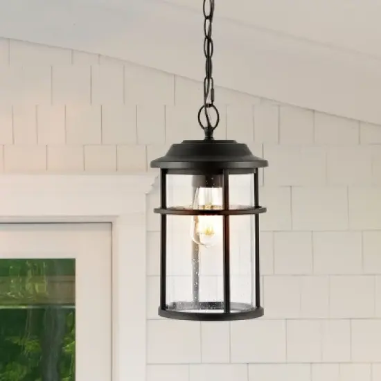 Cianna 5" Outdoor Pendant - PLT4016 - Black - Safavieh image {3}