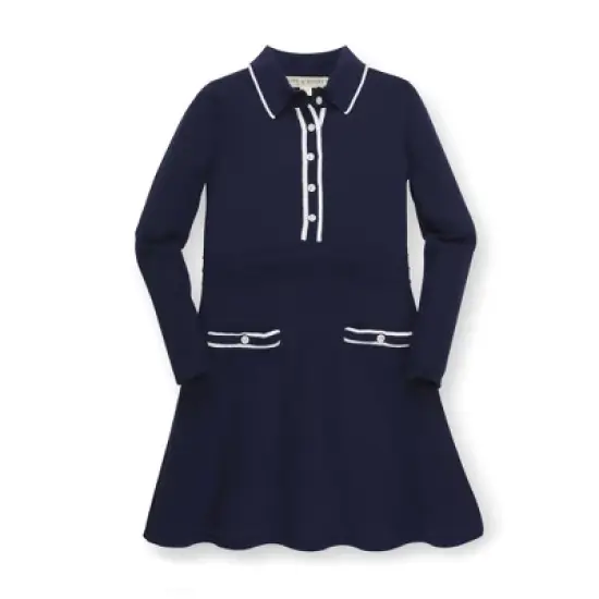 Hope & Henry Girls' Long Sleeve Sweater Dress with Contrast Tipping, Infant image {5}