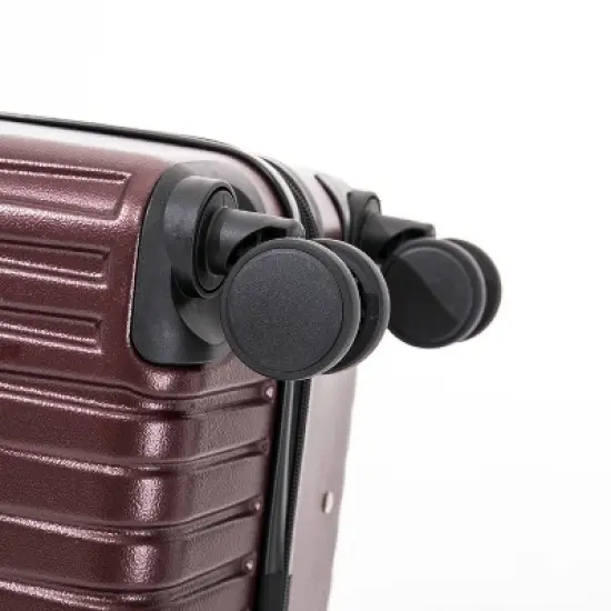 InUSA Drip Lightweight Hardside Large Checked Spinner Suitcase - Wine image {10}
