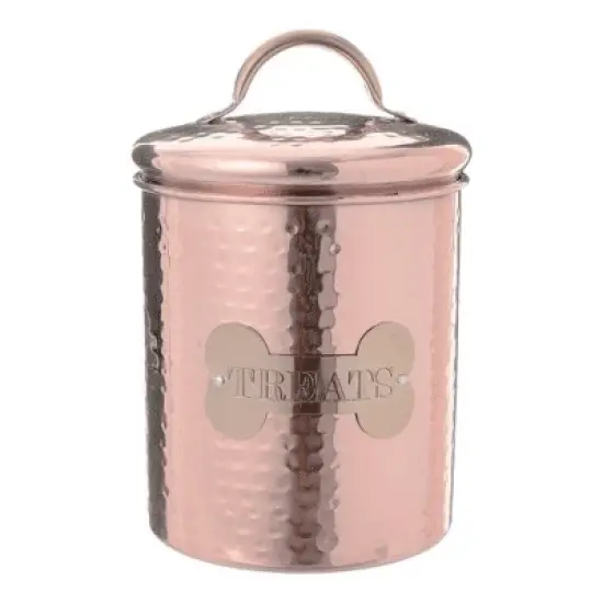 Amici Pet King Charles Copper Dog Medium Canister 7 Inch, 38 oz. , Copper Gold image {2}