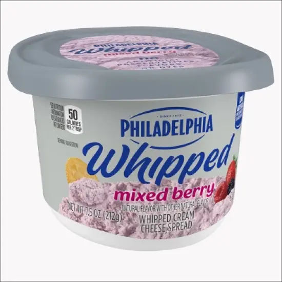 Philadelphia Mixed Berry Whipped Cream Cheese Spread - 7.5oz image {8}