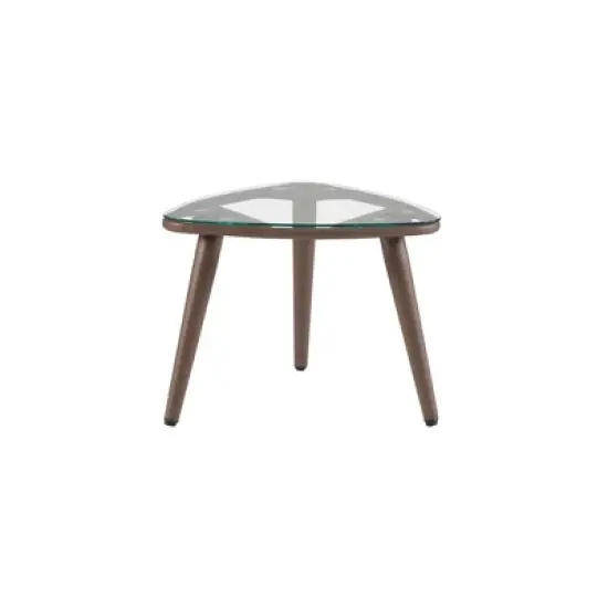 3pc Bertram Outdoor Wicker Conversation Set Gray - Linon image {9}