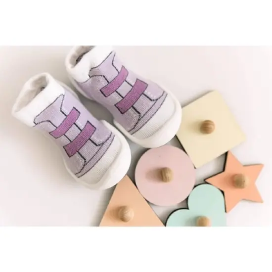 Komuello Toddler First Walk Sock Shoes - Walker Violet image {7}