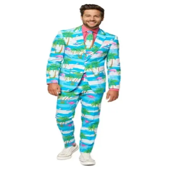 OppoSuits Men's Suit - Flaminguy - Multicolor image {1}