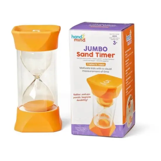 Hand2Mind 5 Minute Jumbo Sand Timer: Educational Teaching Aid for Kindergarten to 6th Grade, Plastic Material image {7}
