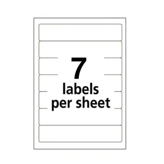 Avery Printable 4" x 6" - Permanent File Folder Labels, 0.69 x 3.44, White, 7/Sheet, 36 Sheets/Pack, (5204) image {2}