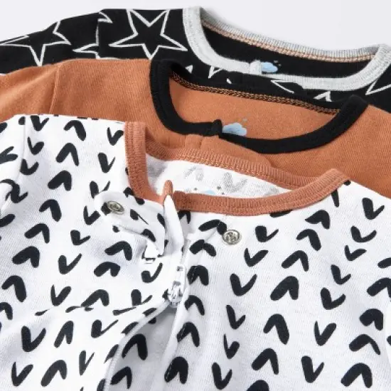 Baby 3pk Tight Fit Zip-Up Sleep N' Play - Cloud Island&trade; Black image {2}