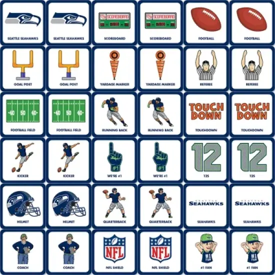 MasterPieces Officially Licensed NFL Seattle Seahawks Matching Game for Kids and Families image {2}