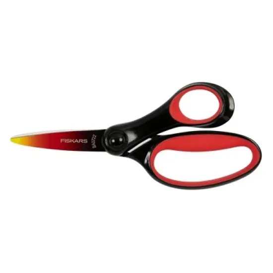 Fiskars Pointed-Tip Softgrip School Supplies Big Kids Scissors for Kids 8 to 11 - 6" Scissors Black Ombre image {1}