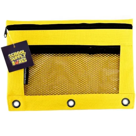 School Supply Boxes - Pencil Bag / Binder Pouch with Two Pockets - Available in Different Colors & Sizes image {1}