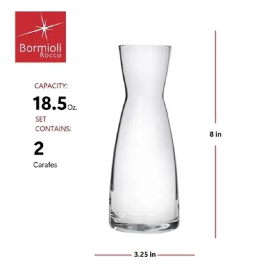 Bormioli Rocco Ypsilon Carafe 18.5 oz - Set of 2 image {1}