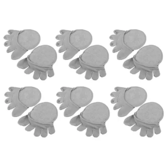 Unique Bargains Women's Cotton Breathable Split Toe Compression Socks Non-Slip 6 Pairs image {5}