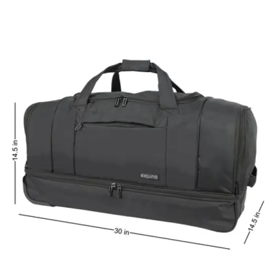 World Traveler Dejuno 30-Inch Nylon Rolling Duffel Bag with Drop Bottom image {2}