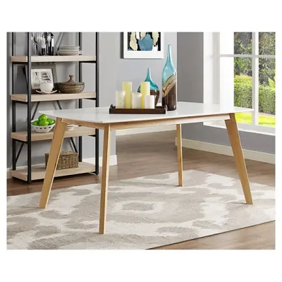 59" Retro Modern Wood Kitchen Dining Table - Saracina Home image {4}