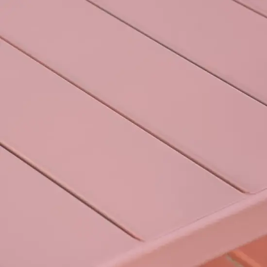 Santa Monica 3pc Iron Patio Bistro Set - Matte Coral - Christopher Knight Home: Weather-Resistant, 2 Arm Chairs & Oval Table image {3}