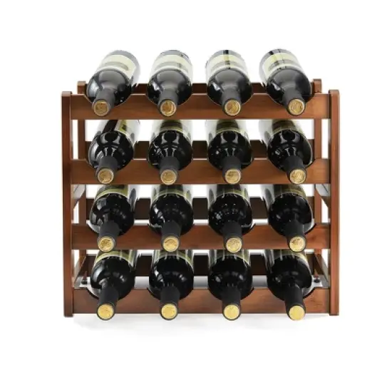 Wine Rack, Bamboo Wine Rack, Holds up to 8 Bottles, Wine Storage Rack For Kitchen, Bar, Wine Cellar image {2}