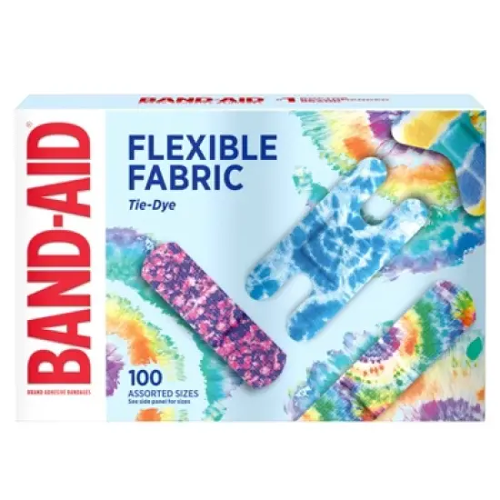 Band-Aid Brand Adhesive Flexible Fabric Tie Dye Bandages - 100ct image {7}