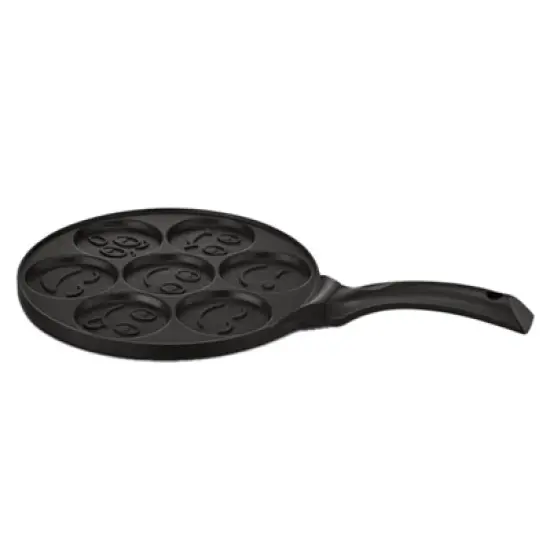 Kitchenfun Blini Nonstick Mini Pancake Crepe Maker - 7 Smiley Pancakes image {9}