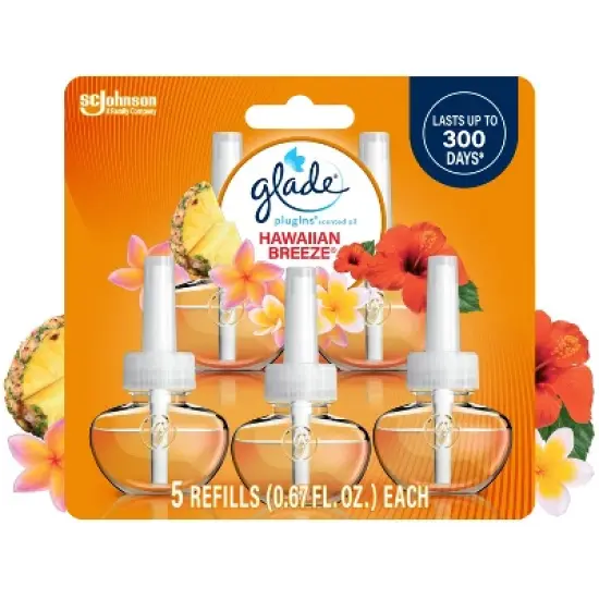 Glade PlugIns Scented Oil Air Freshener Refills Hawaiian Breeze - 3.35 fl oz/5pk image {16}