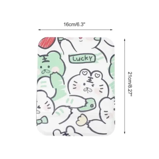 Unique Bargains Women Convenient Makeup Mirror for Travel Green 1 Pc image {1}