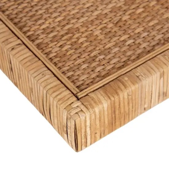 Kate & Laurel All Things Decor 2pc Rahmati Rattan Floating Shelves Natural image {1}