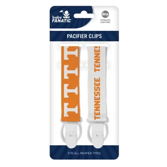 BabyFanatic Officially Licensed Unisex Pacifier Clip 2-Pack - NCAA Tennessee Volunteers - Officially Licensed Baby Apparel image {2}