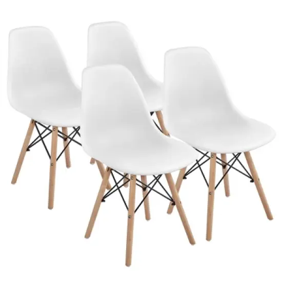 Yaheetech Modern Dining Chairs with Natural Beech Wood Set of 4 image {7}