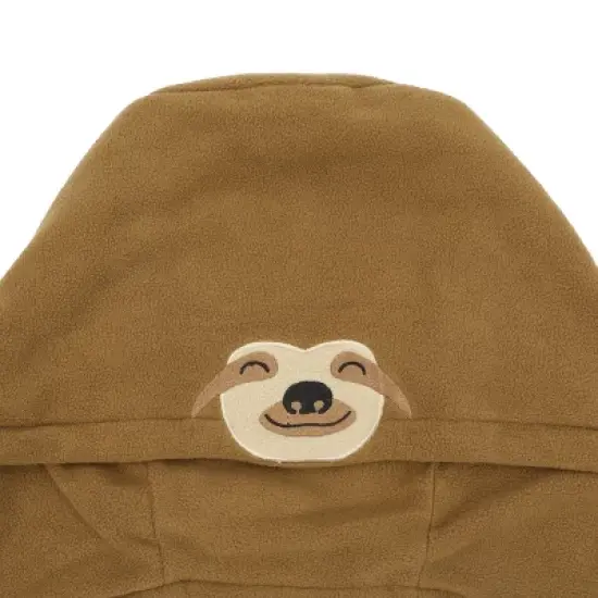Novelty Beanie 3D Sloth Hood with Chin Ties Beanie image {1}