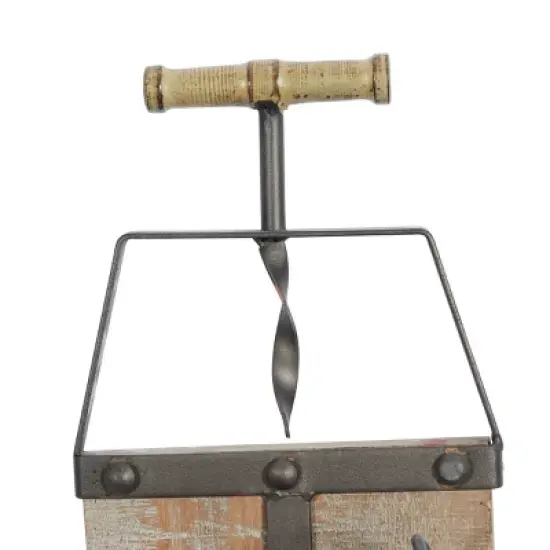 Industrial Wood Wall Wine Rack Brown - Olivia & May image {3}