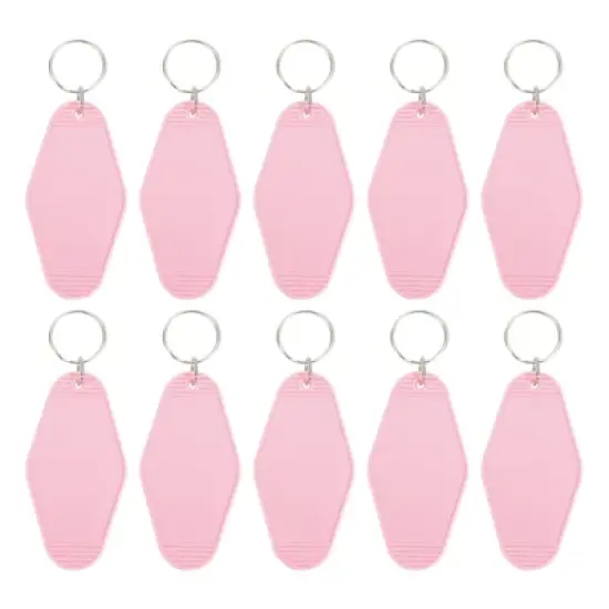 Unique Bargains Blank Vintage Motel Hotel Keychains Key Tag 10 Pcs image {19}
