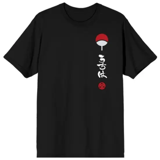 Naruto Itachi Artwork Crew Neck Short Sleeve Black Men's T-shirt image {4}