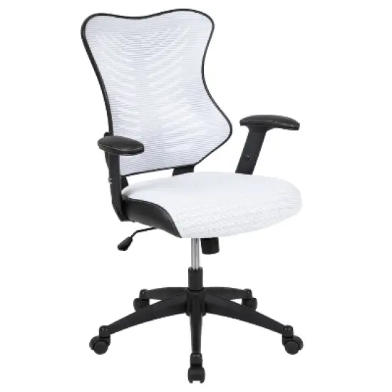 Flash Furniture High Back Designer Mesh Executive Swivel Ergonomic Office Chair with Adjustable Arms image {12}