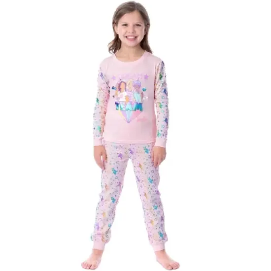 Mattel Girls' Barbie Dream Team Unicorn Best Friend Sleep Pajama Set Pink image {5}