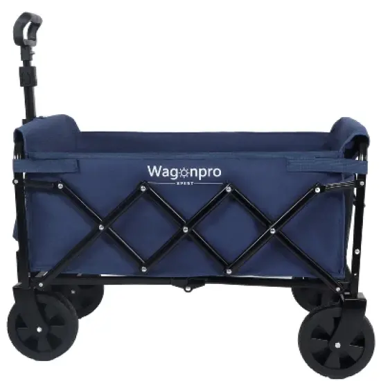 Expandable Dual-Layer Utility Wagon with 100% Extra Space - Grocery CartSupports 225lbs, Dark Blue image {4}