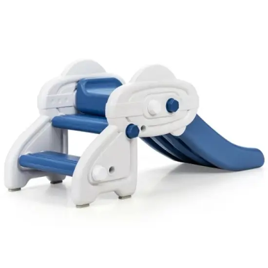 Costway Baby Slide Indoor First Play Climber Slide Set for Boys Girls Blue/Gray image {5}