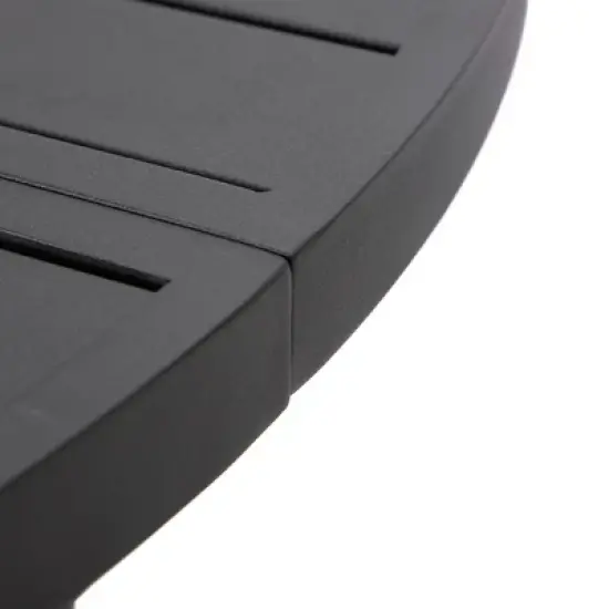 LeisureMod Round Outdoor Aluminum Dining Table for Modern Home, Patio, Backyard Garden Chelsea Collection image {14}