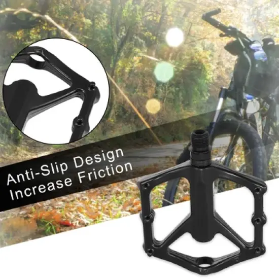Unique Bargains Aluminum Alloy Bicycle Pedal Rear Foot Peg Black Fit 9/16 Inch Axles BMX MTB Bike Bicycle 1 Pair image {3}