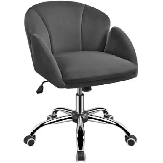 Yaheetech Modern Swivel Rolling Desk Chair with Armrests for Home Office image {8}