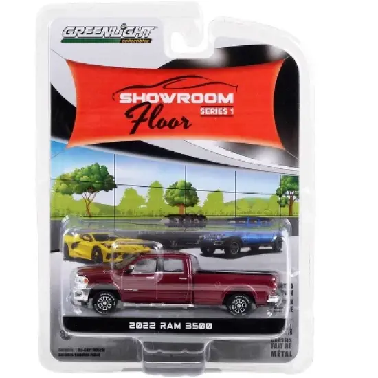 2022 Ram 3500 Limited Longhorn Truck Delmonico Red Metallic "Showroom Floor" Series 1 1/64 Diecast Model Car by Greenlight image {2}