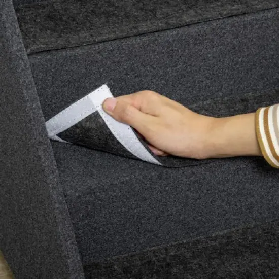 PawHut 3-in-1 Living Room Storage, Cat/Dog Steps for Couch, Footrest Ottoman, Cat/Dog Stairs for Small Dogs, Old Cats image {4}