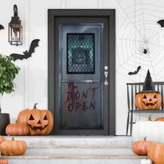 Northlight "Don't Open" Hospital Entryway Halloween Scary Door Decoration - 6' image {1}