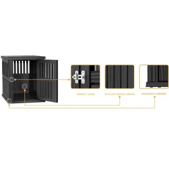 Yardgrace Multi Functional Secure Indoor Dog Cage image {3}