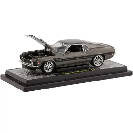 1970 Ford Mustang "Foose" Gambler 514 Jaguar British Racing Green Metallic with Black Stripes Ltd Ed 6880 pcs 1/24 Diecast Model Car by M2 Machines image {1}