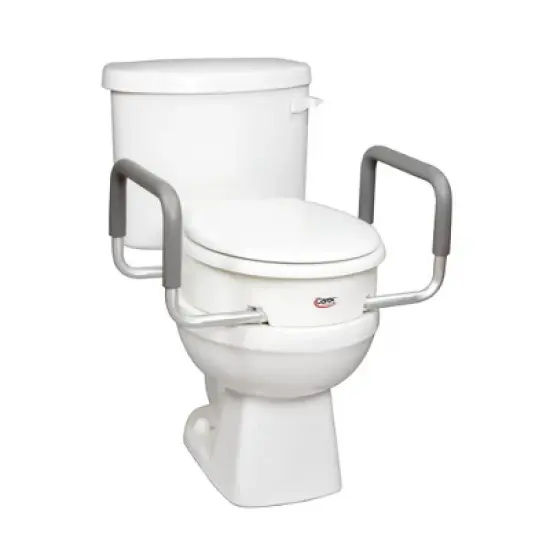 Carex Toilet Seat Elevator With Handles - For Standard Toilet Seats - White image {3}
