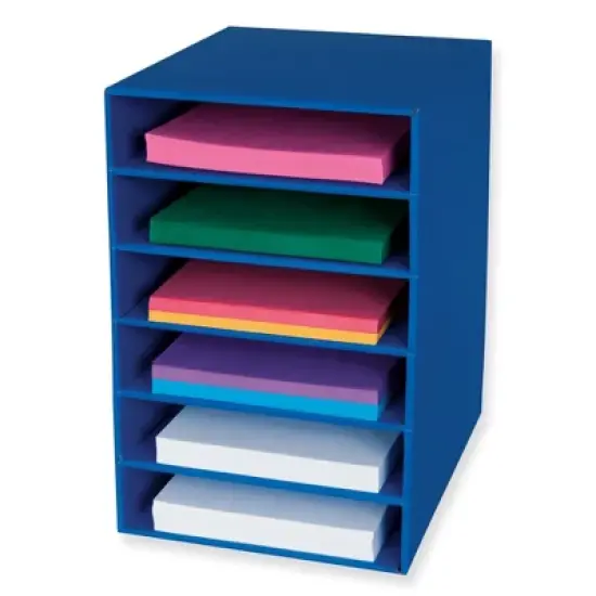 Classroom Keepers&reg; 6-Shelf Organizer, Blue, 17-3/4"H x 12"W x 13-1/2"D, 1 Organizer image {1}