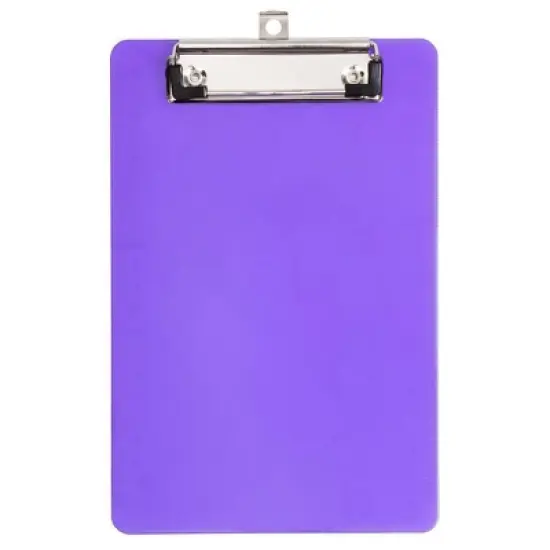 JAM Paper 6" x 9" Small Plastic Memo Clipboards with Low Profile Metal Clip - Mini image {9}